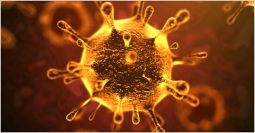 COVID-19 virus illustration used in workplace safety and health awareness